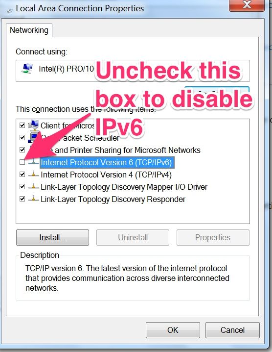 Disable IPv6