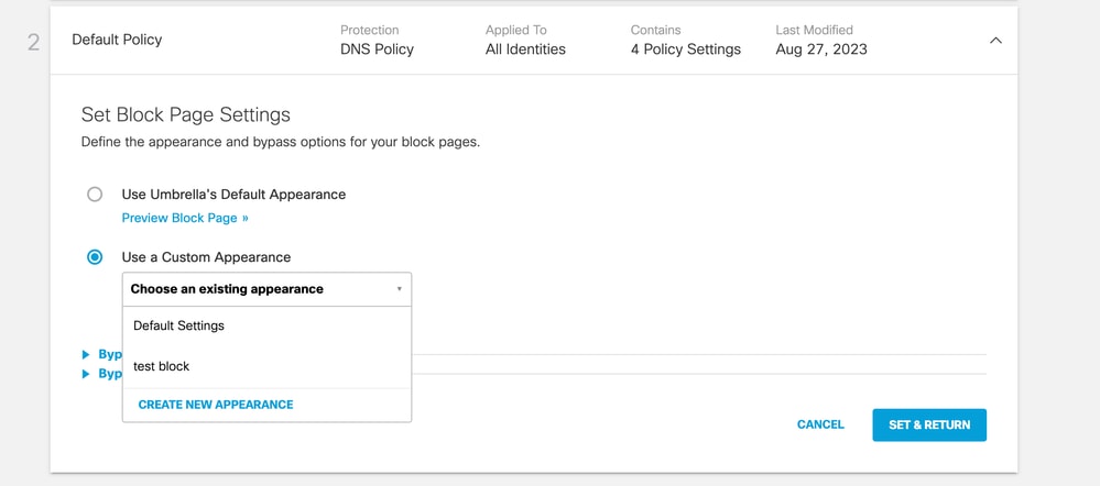Use A Custom Appearance Options