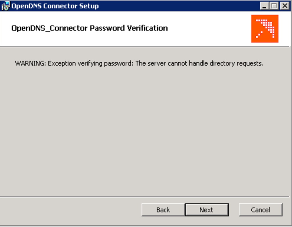 Warning Showing Exception Verifying Password
