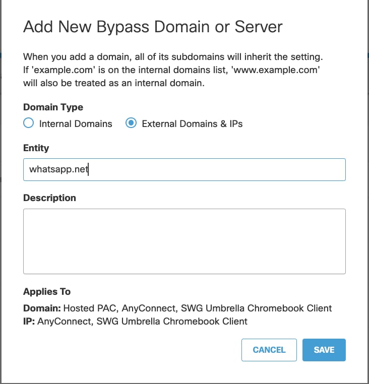 Add New Bypass Domain Or Server
