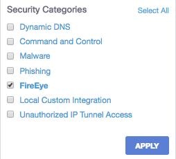 Select FireEye Filter