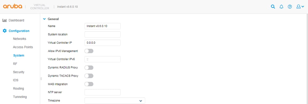 Configuration to System
