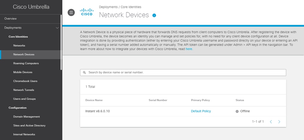 Umbrella Network Devices