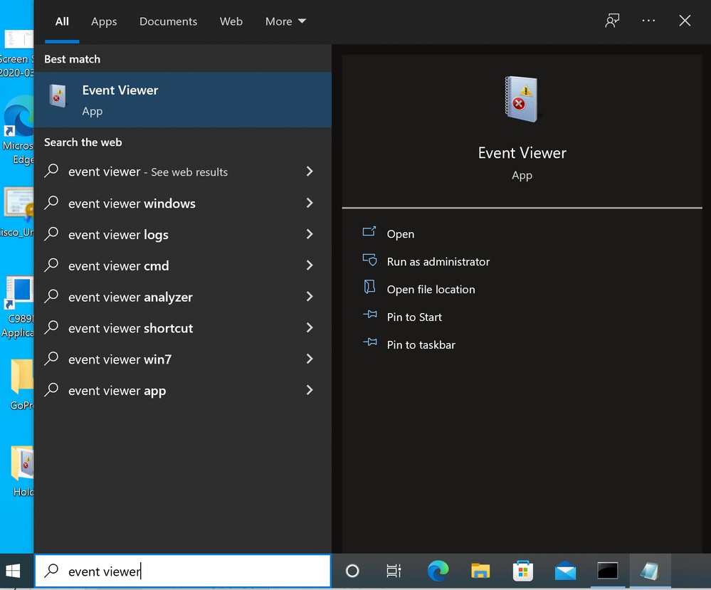 Select Event Viewer