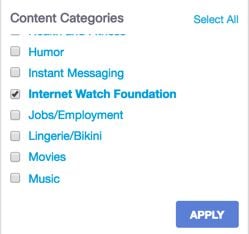 IWF Category For Filtering