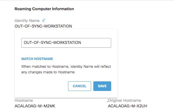 Understand Automatic Syncing of Computer Hostname with Roaming Computer Dashboard Name - Roaming Computer Information