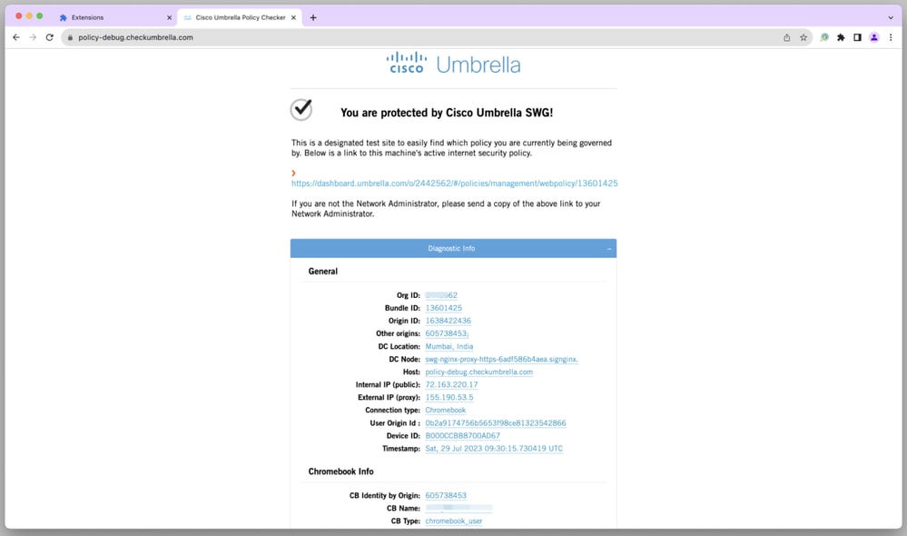 Capture and Export Troubleshooting Logs for Secure Client for Chromebook - Protected by Cisco Umbrella SWG