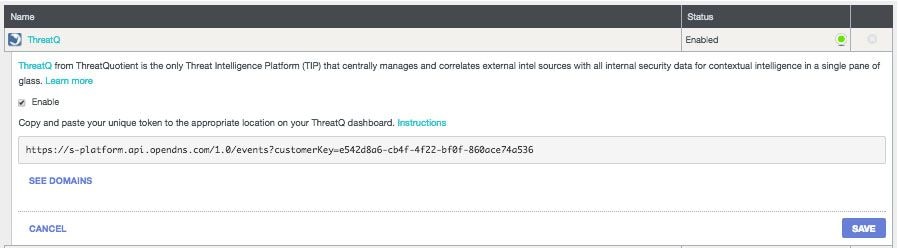 Enable ThreatQ