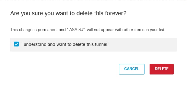 Confirmation of Deletion