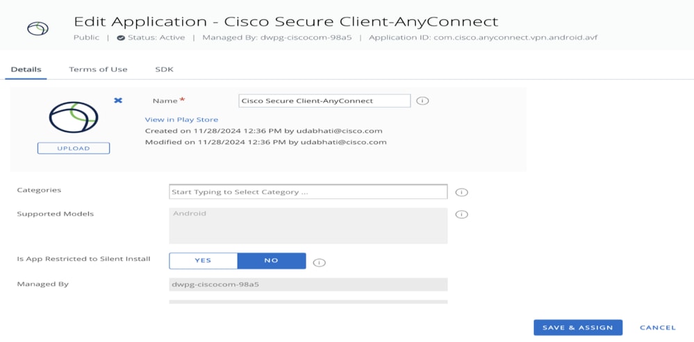 create new assignment