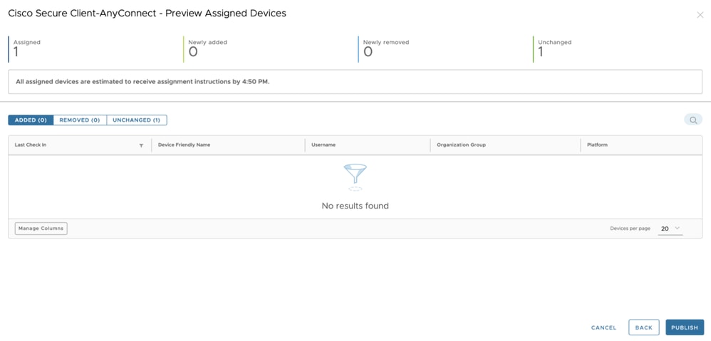 preview assigned devices