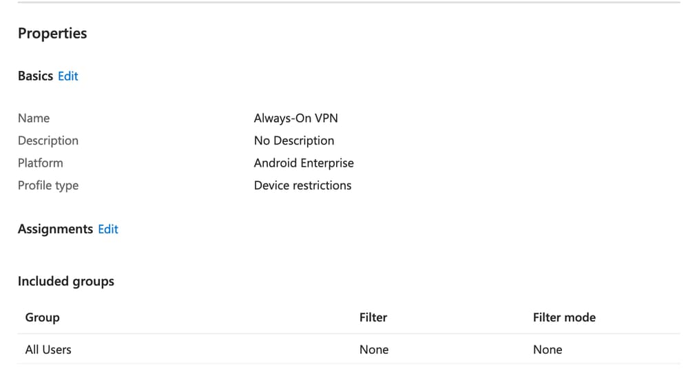 always on properties