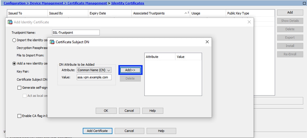 CSR FQDN Step 1