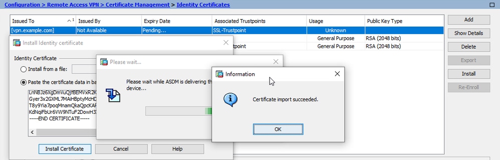 ASDM12-cert installed