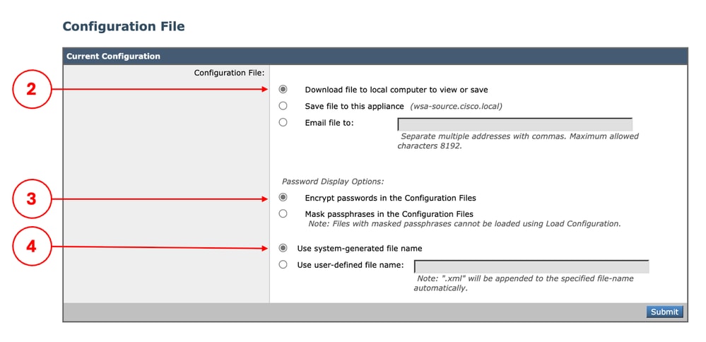 Image - Export the Configuration