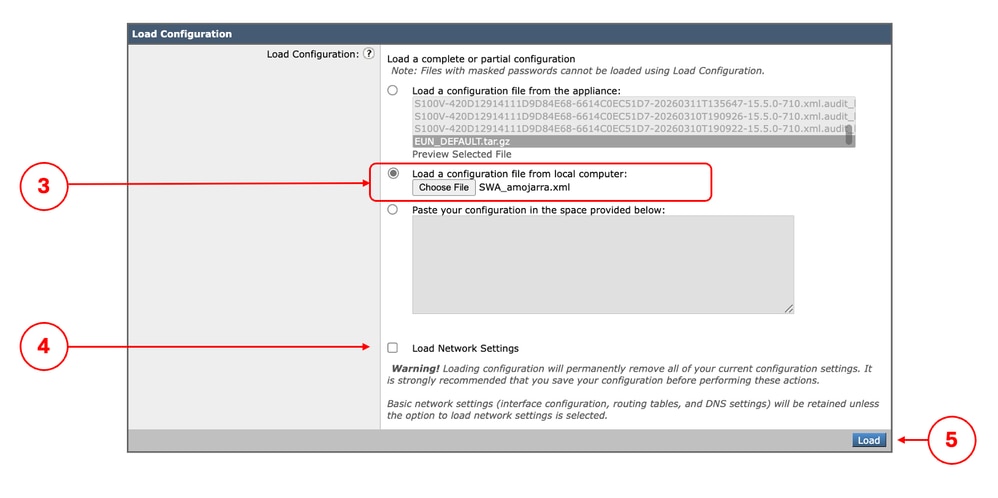 Image - Import Configuration