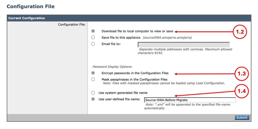 Image - Exporting the configuration File