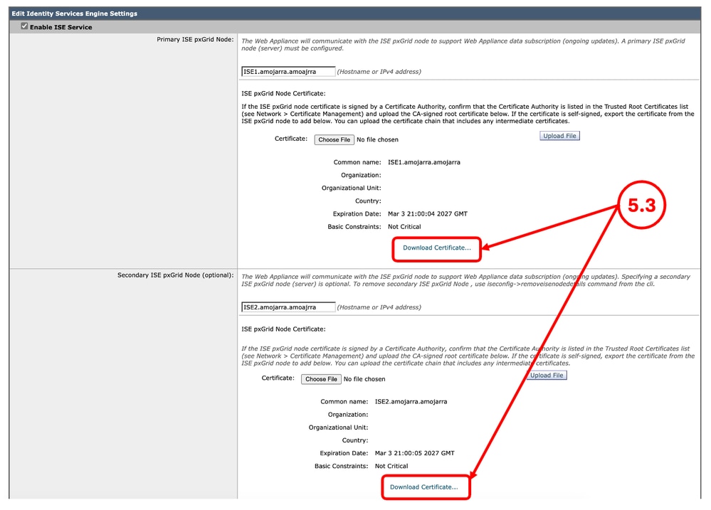 Image - Download ISE Certificates