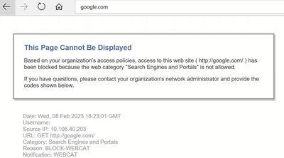 Google site is Blocked