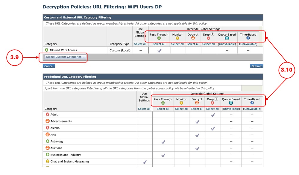 Image - Configure Action for Decryption Policy