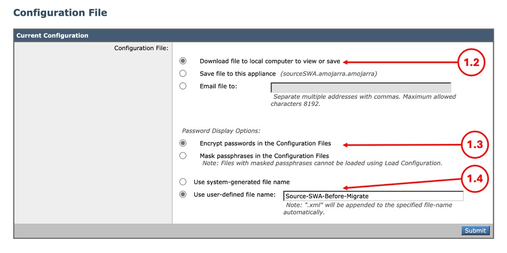 Image - Exporting the configuration File