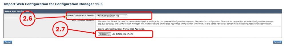 Image - Import Configuration