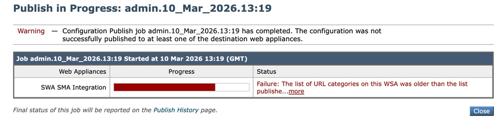 Image - The list of URL categories are not matching