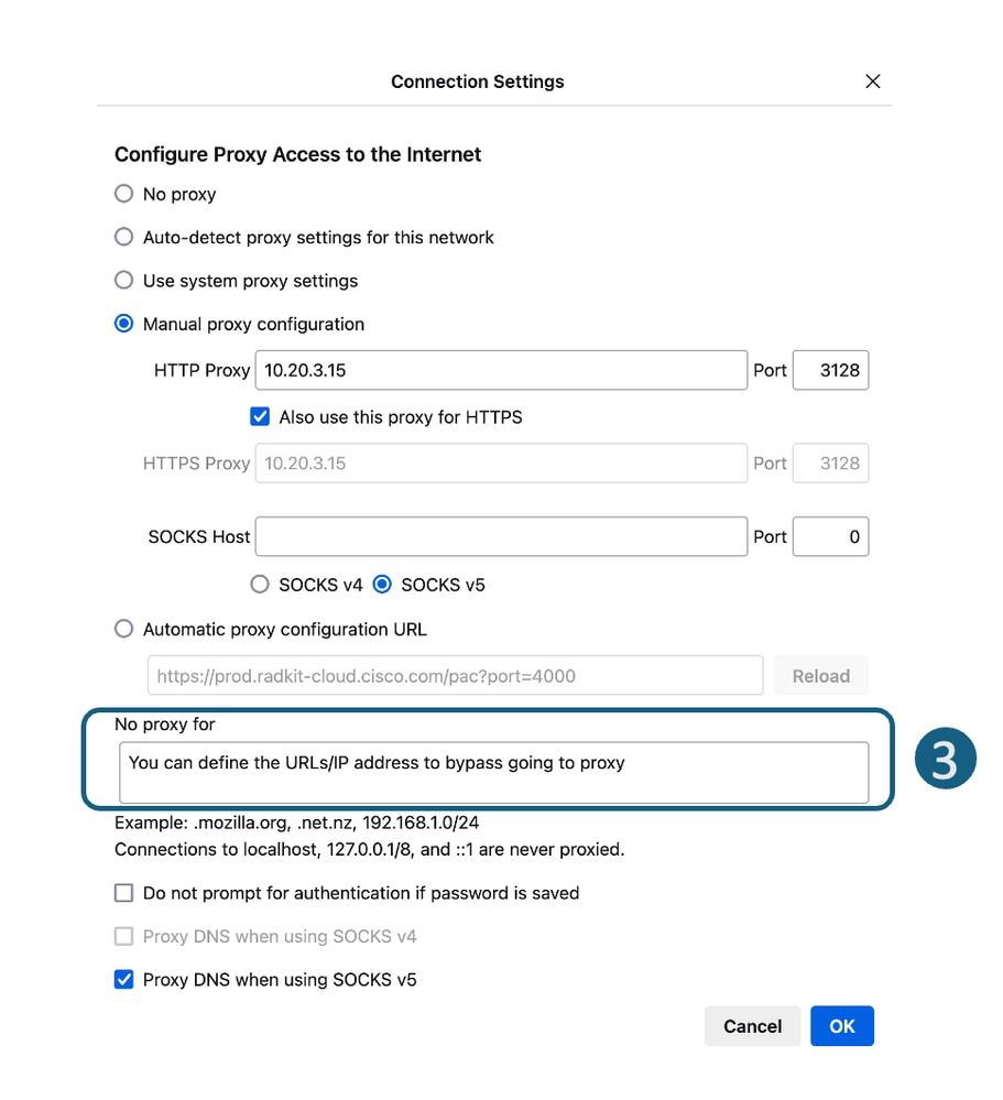 Image - Define the Exceptions in Fire Fox