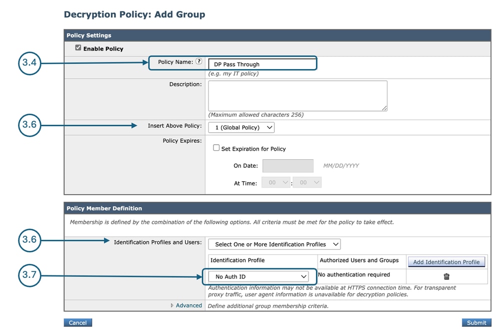 Image - Create a Decryption Policy