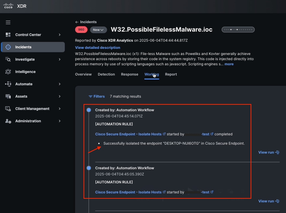Incident Worklog Tab Information