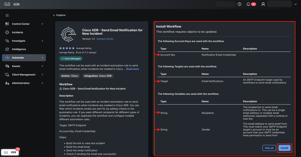 Send Email Notification Workflow Overview