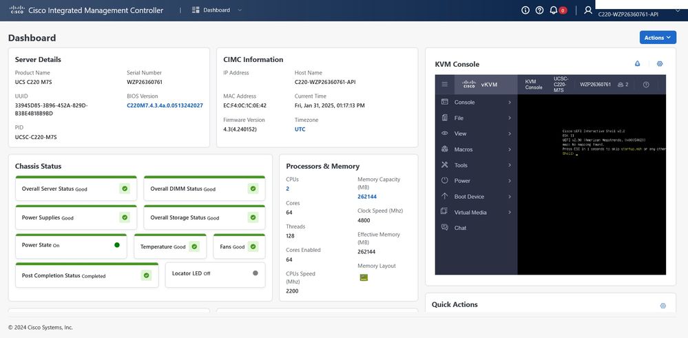 CIMC Dashboard
