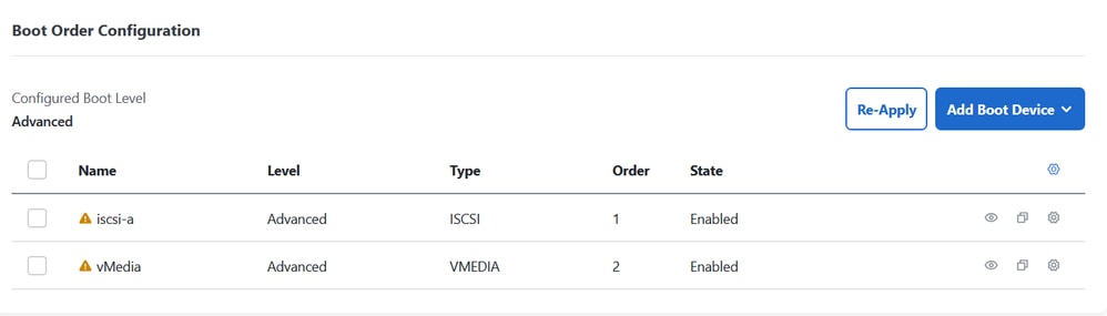 Boot Order Example