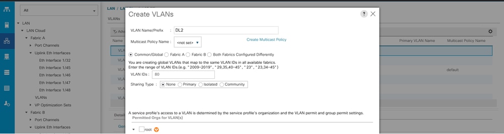 Create vlan80