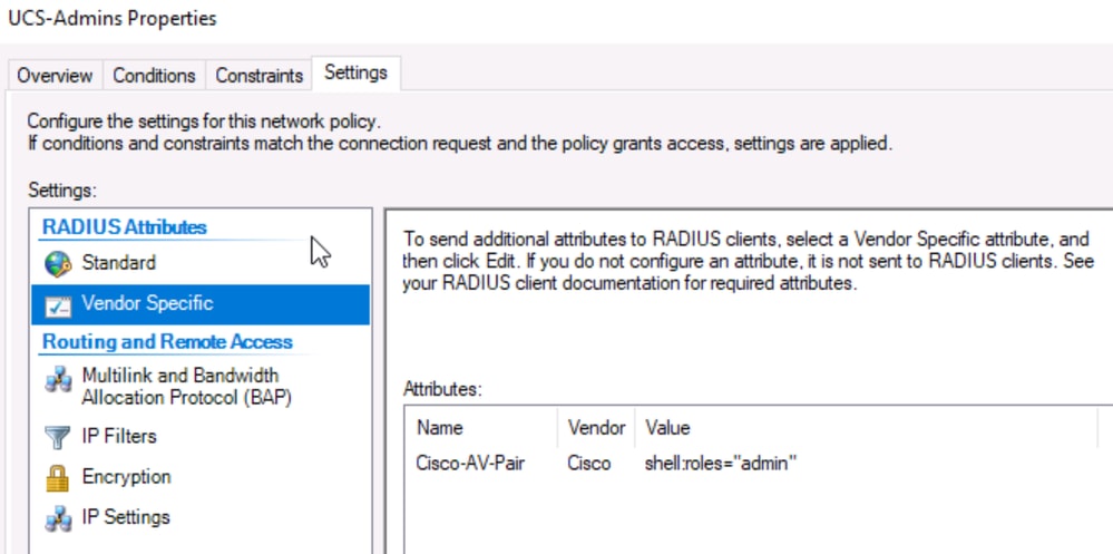 NPS Cisco AV Pair