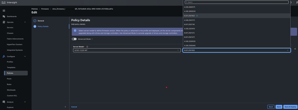 3 Firmware Selection