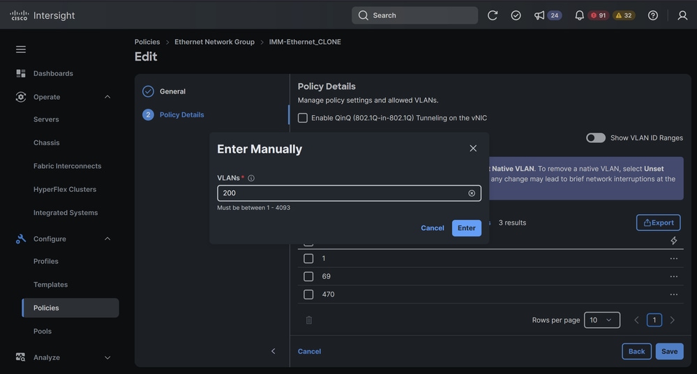 Add the Required VLAN 200