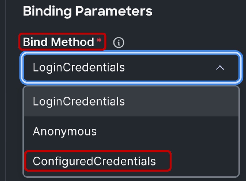 Select the Bind Method