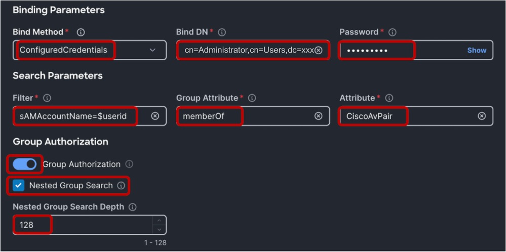 Configure the Binding Parameters