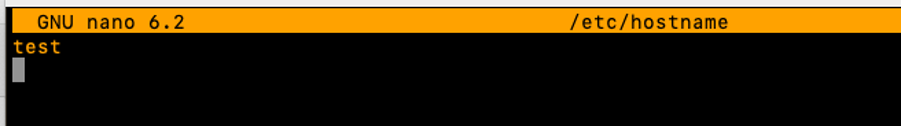Update the hostname file