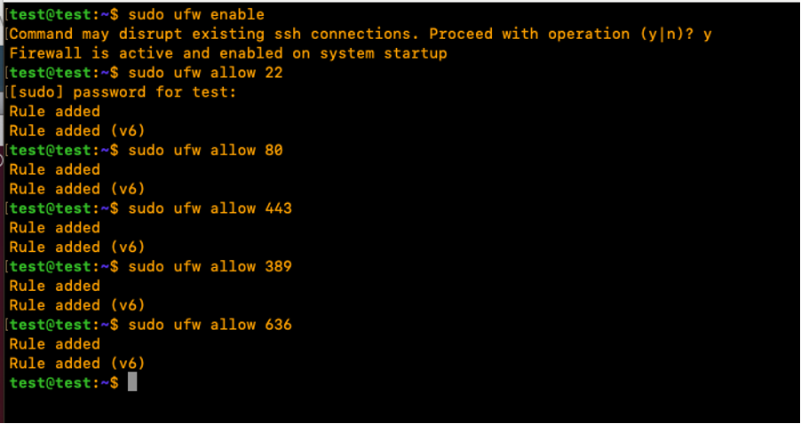 Configure Ubuntu Firewall