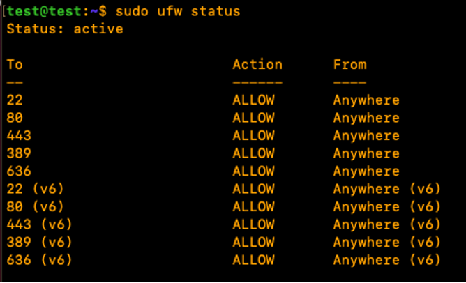 Verify the Ubuntu Firewall