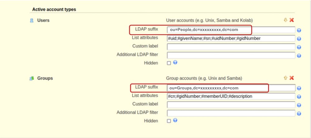 LDAP Suffix