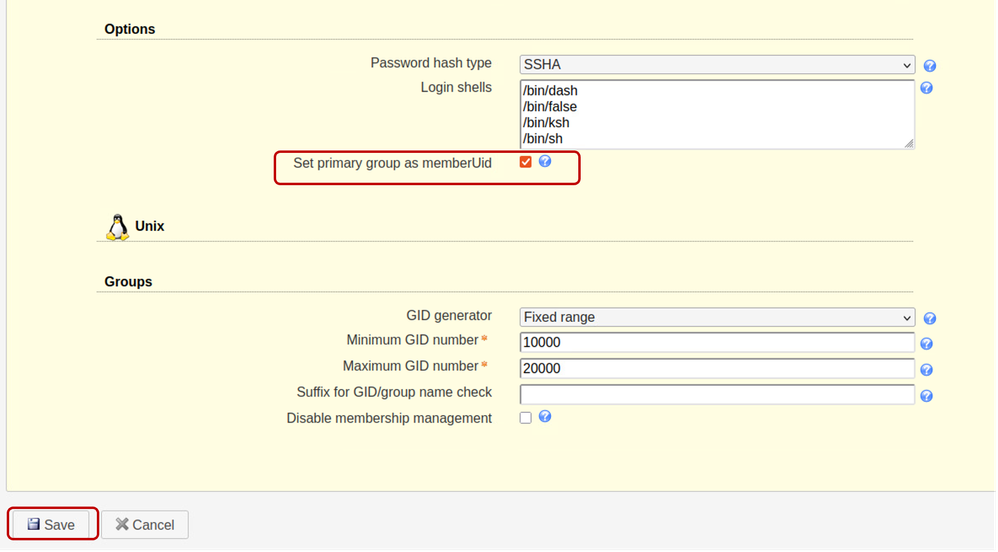 Set primary group as memberUid