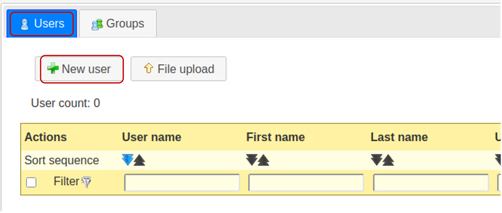 Create a New user