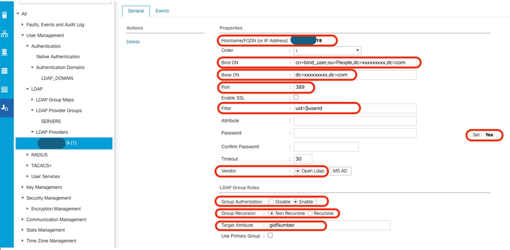 UCSM Configuration Settings