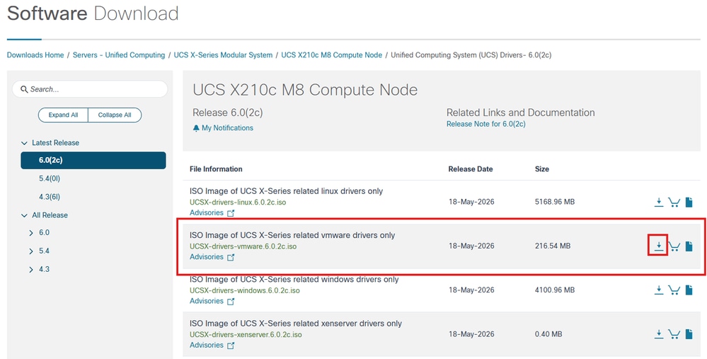 driver download from cisco
