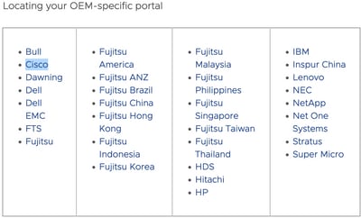 OEM specific portal