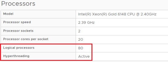Verify Logical Processor Count as Doubled
