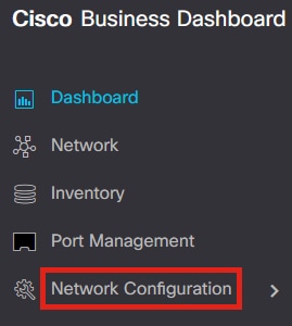 Navigate to Network configuration.